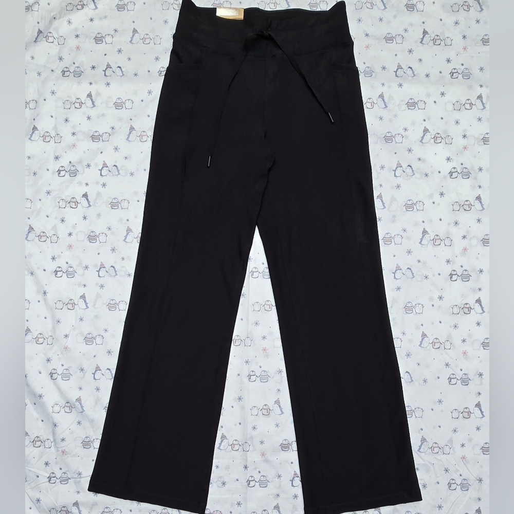 32 Degree Cool Women's Regular Fit Black Polyester Pants Side Pockets Size M